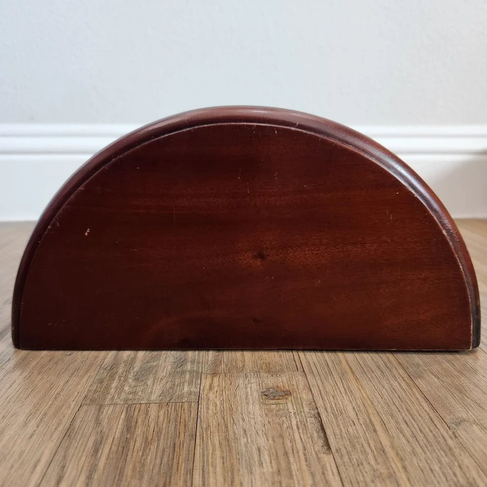Vintage Florentine Style Dark Mahogany Solid Wood Hanging Wall Shelf Sconce